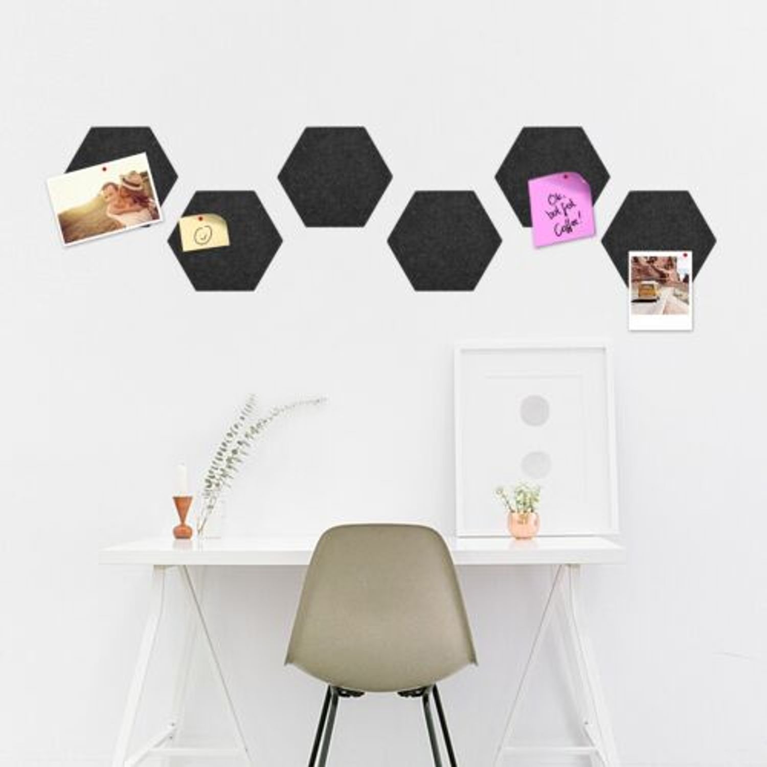 Set 6 Panouri pluta hexagonal Navaris, 15 x 17 cm, 10 pini, 46230.02 fotografia produsului View 6 L