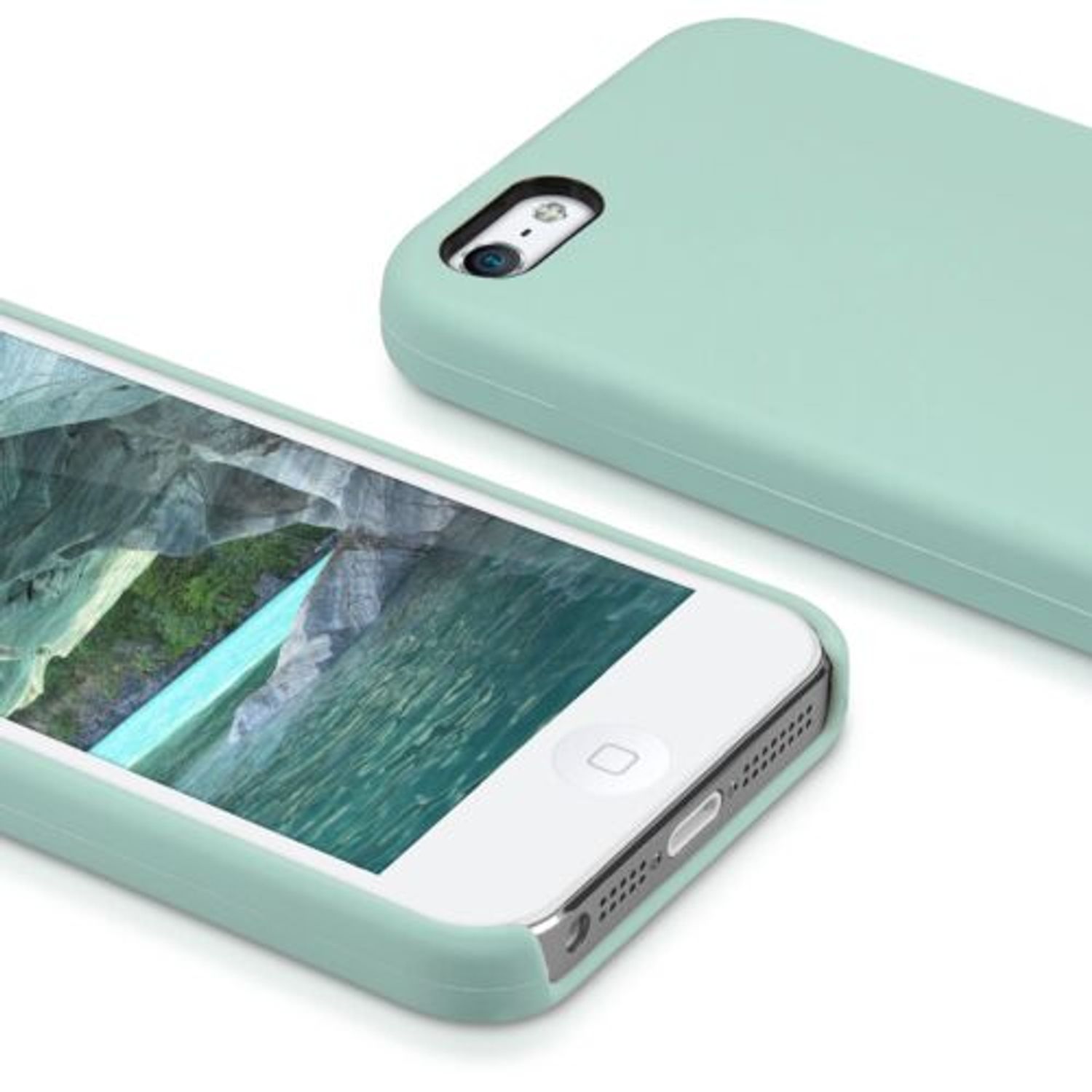Husa pentru Apple iPhone 5/iPhone 5s/iPhone SE, Silicon, Verde, 42766.50 fotografia produsului View 5 L