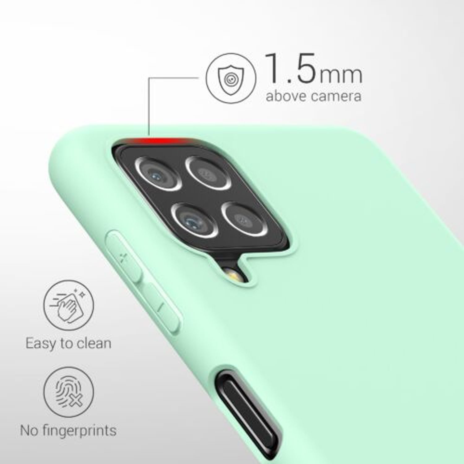 Husa pentru Samsung Galaxy A22, Silicon, Verde, 55493.50 fotografia produsului View 4 L