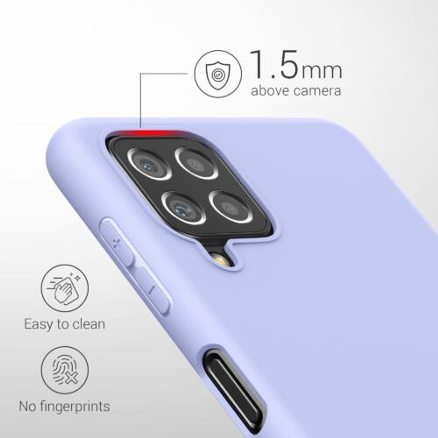 Husa pentru Samsung Galaxy A22, Silicon, Mov, 55493.139 fotografia produsului View 4 L