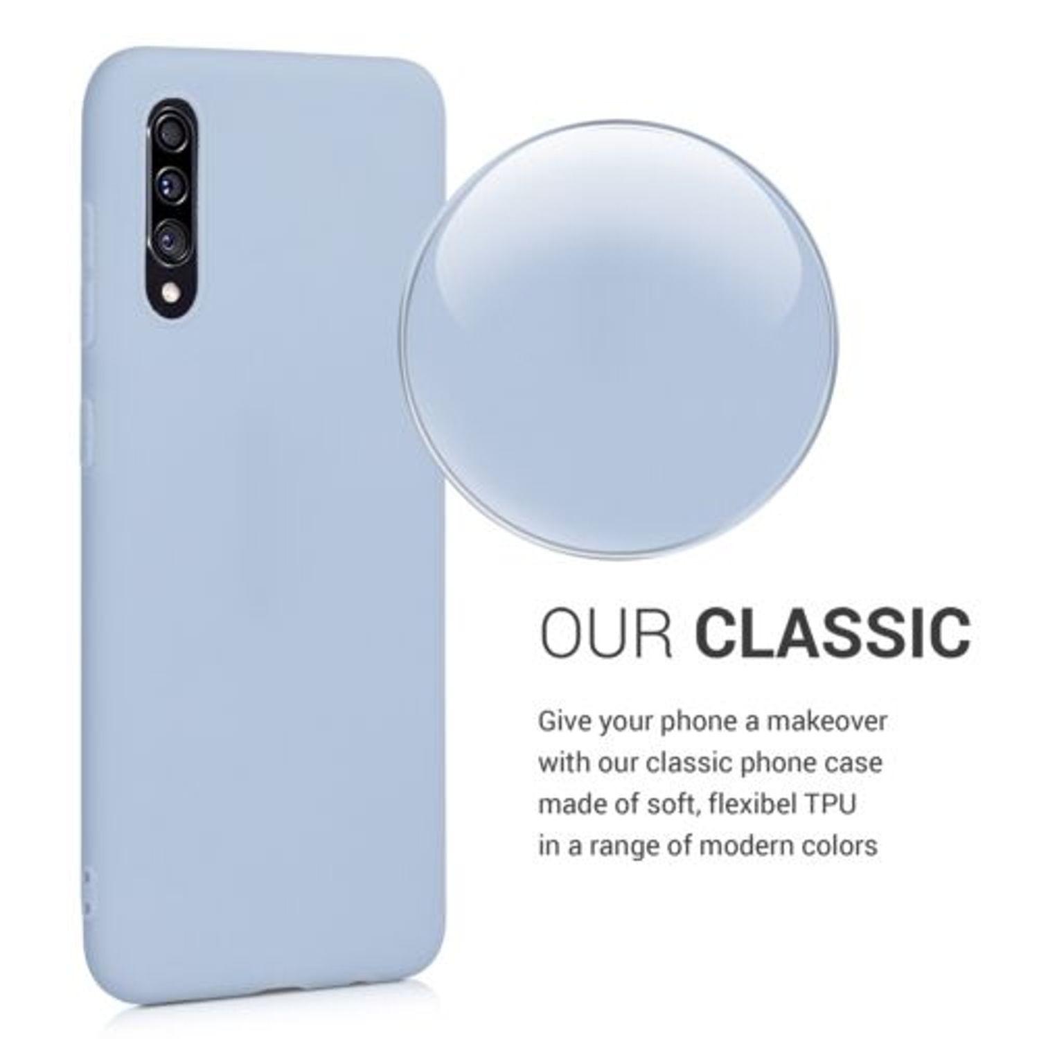 Husa pentru Samsung Galaxy A30s, Silicon, Albastru, 50194.58 fotografia produsului View 4 L