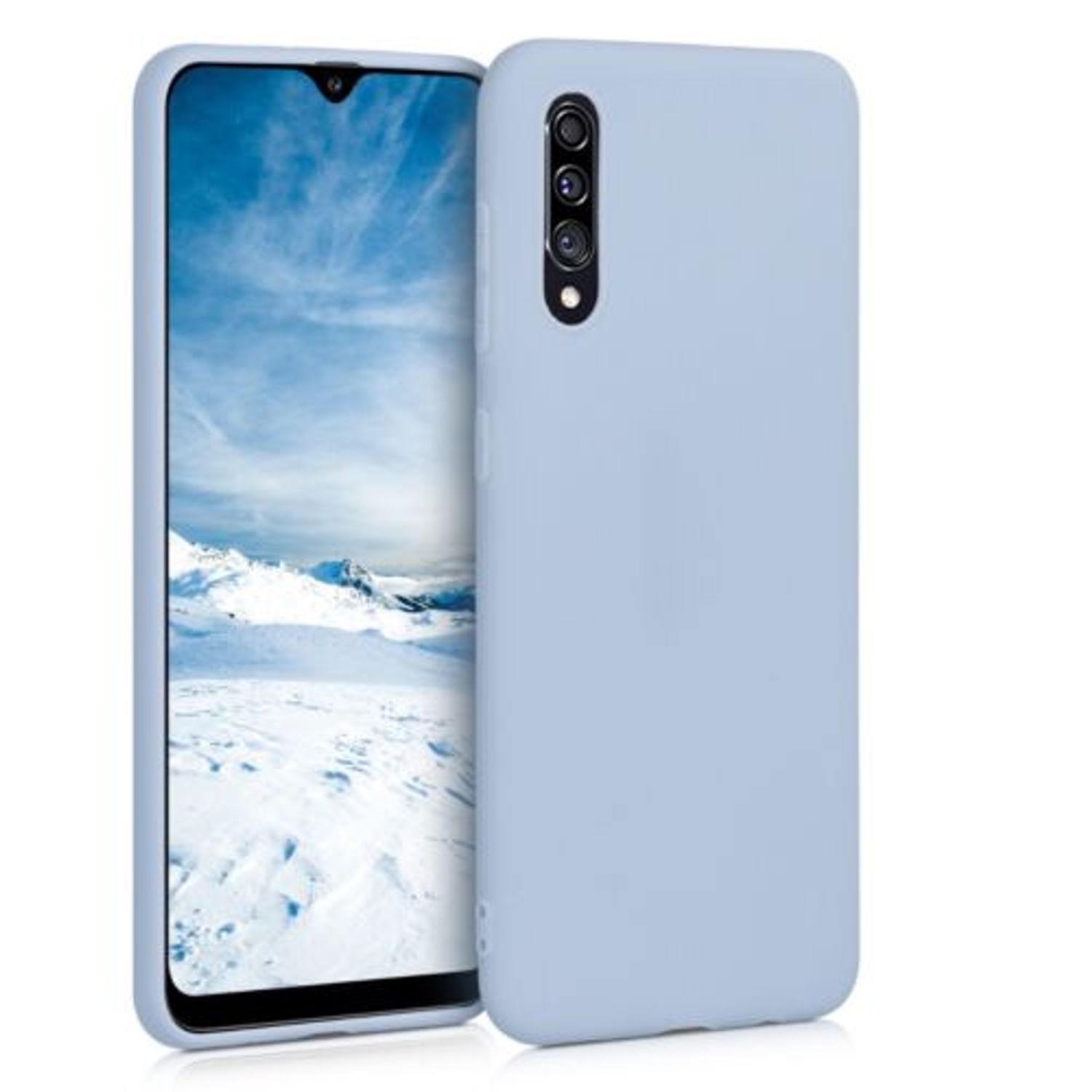 Husa pentru Samsung Galaxy A30s, Silicon, Albastru, 50194.58 fotografia produsului
