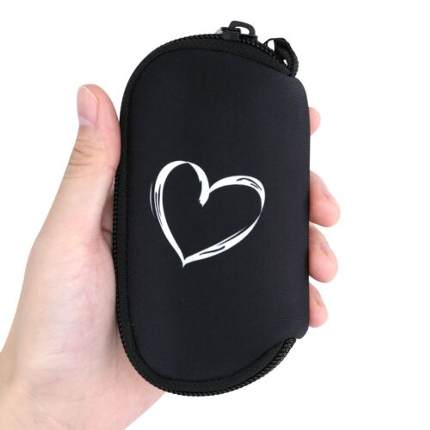 Husa pentru mouse Apple Magic Mouse 2/Magic Mouse 1, Kwmobile, Negru/Alb, Neopren, 51118.03 fotografia produsului View 5 L