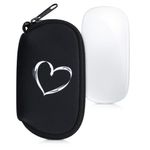 Husa pentru mouse Apple Magic Mouse 2/Magic Mouse 1, Kwmobile, Negru/Alb, Neopren, 51118.03 fotografia produsului