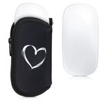 Husa pentru mouse Apple Magic Mouse 2/Magic Mouse 1, Kwmobile, Negru/Alb, Neopren, 51118.03 fotografia produsului View 2 S