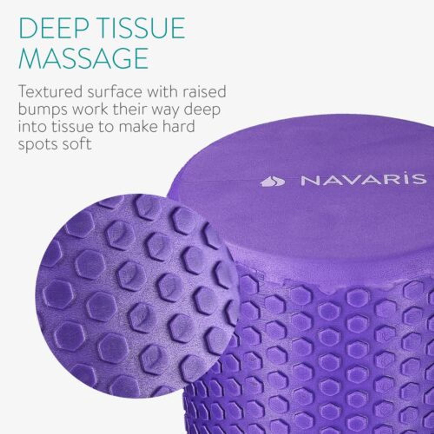 Rola Pilates Navaris, 45 x 15 cm, Mov, 45381.38 fotografia produsului View 4 L