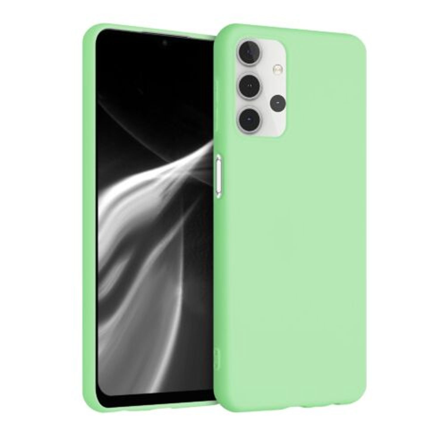 Husa pentru Samsung Galaxy A32 5G, Silicon, Verde, 54328.50 fotografia produsului