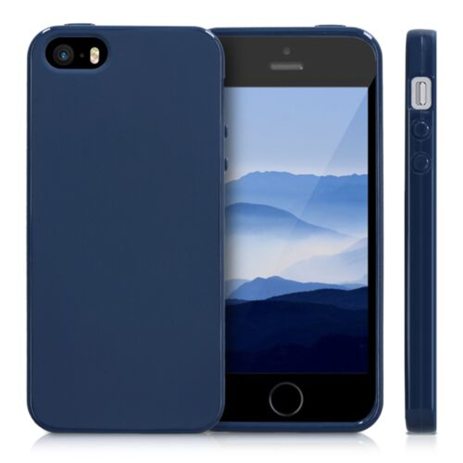 Husa pentru Apple iPhone 5/iPhone 5s/iPhone SE, Silicon, Albastru, 33098.116 fotografia produsului View 2 L