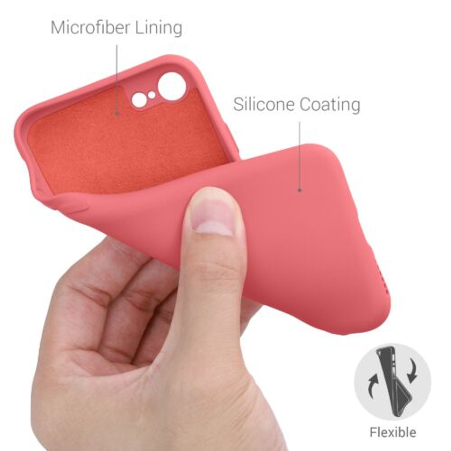 Husa pentru iPhone 8/iPhone 7/iPhone SE 2, Silicon, Roz, 49979.219 fotografia produsului View 4 L