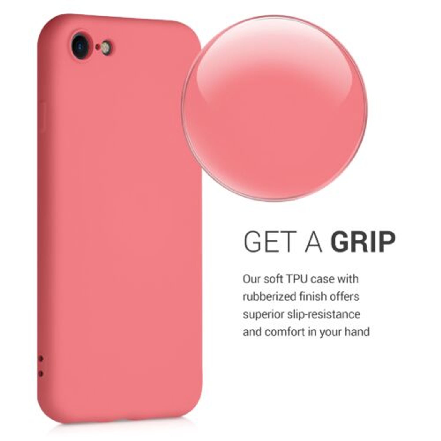 Husa pentru iPhone 8/iPhone 7/iPhone SE 2, Silicon, Roz, 49979.219 fotografia produsului View 5 L