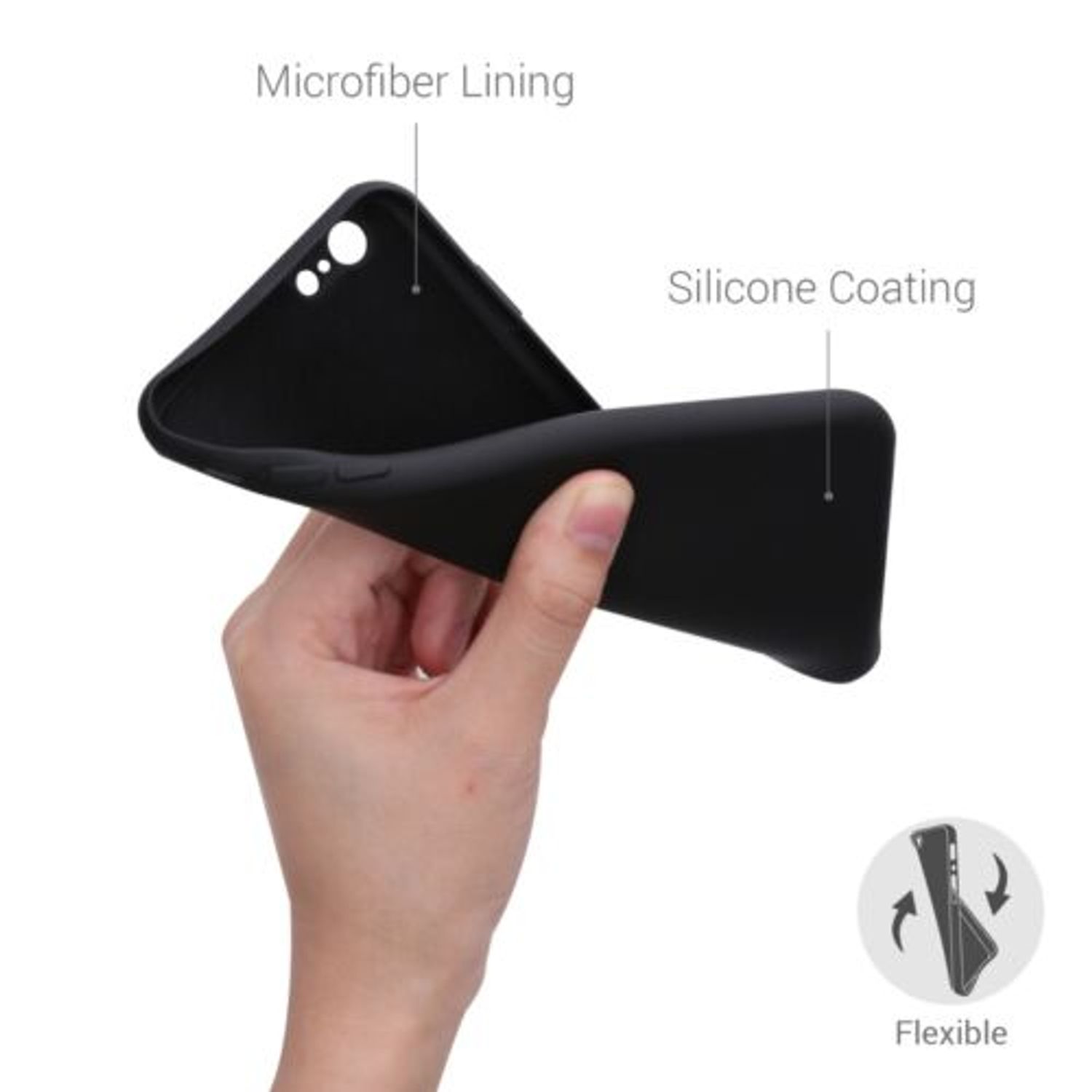 Husa pentru Apple iPhone 6/iPhone 6s, Silicon, Negru, 49980.47 fotografia produsului View 4 L
