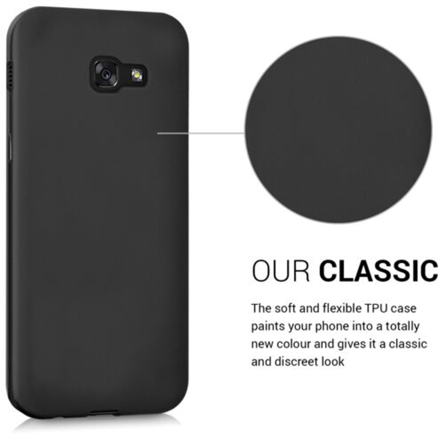 Husa pentru Samsung Galaxy A5 (2017), Silicon, Negru, 40717.47 fotografia produsului View 4 L