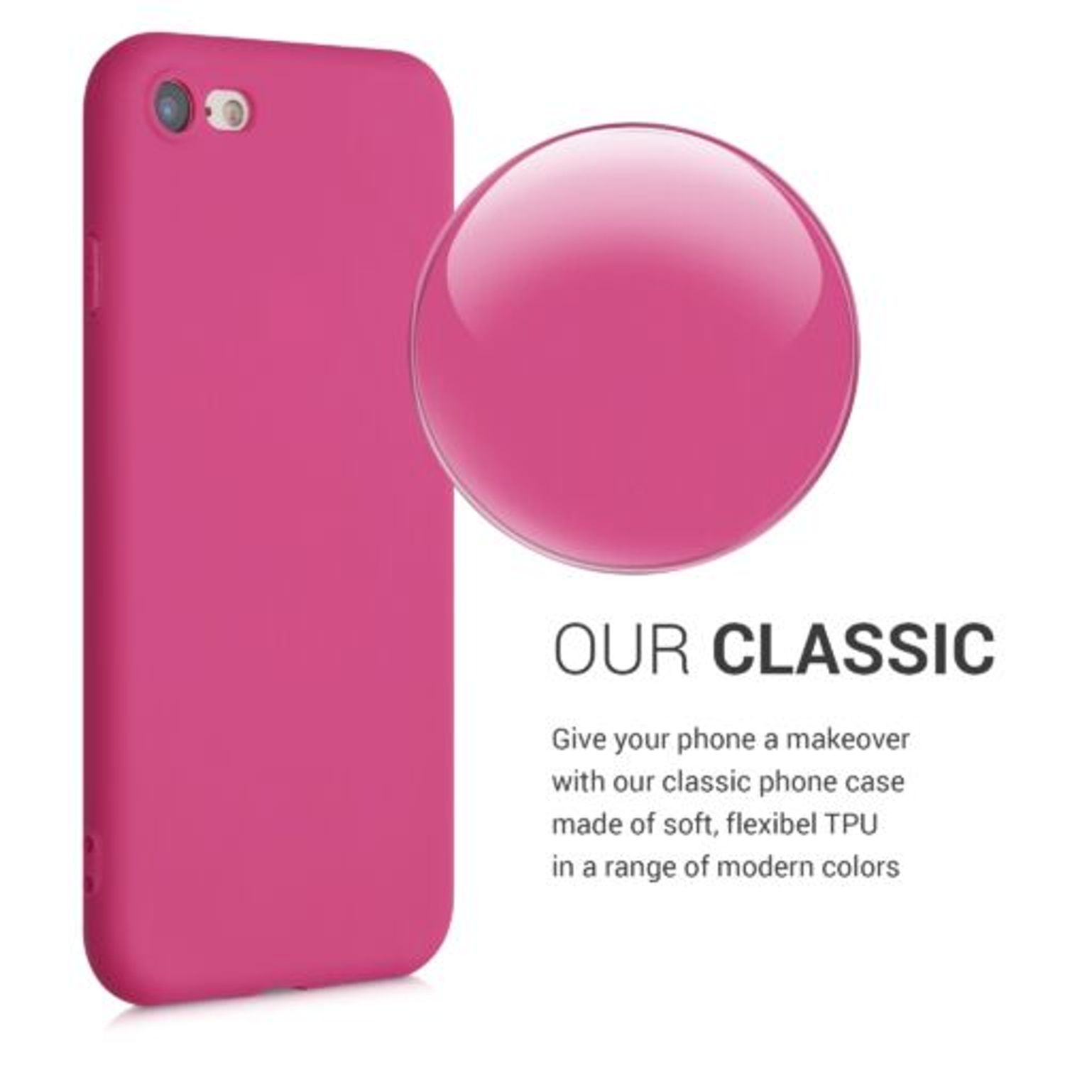 Husa pentru Apple iPhone 8/iPhone 7/iPhone SE 2, Silicon, Roz, 39458.08 fotografia produsului View 4 L
