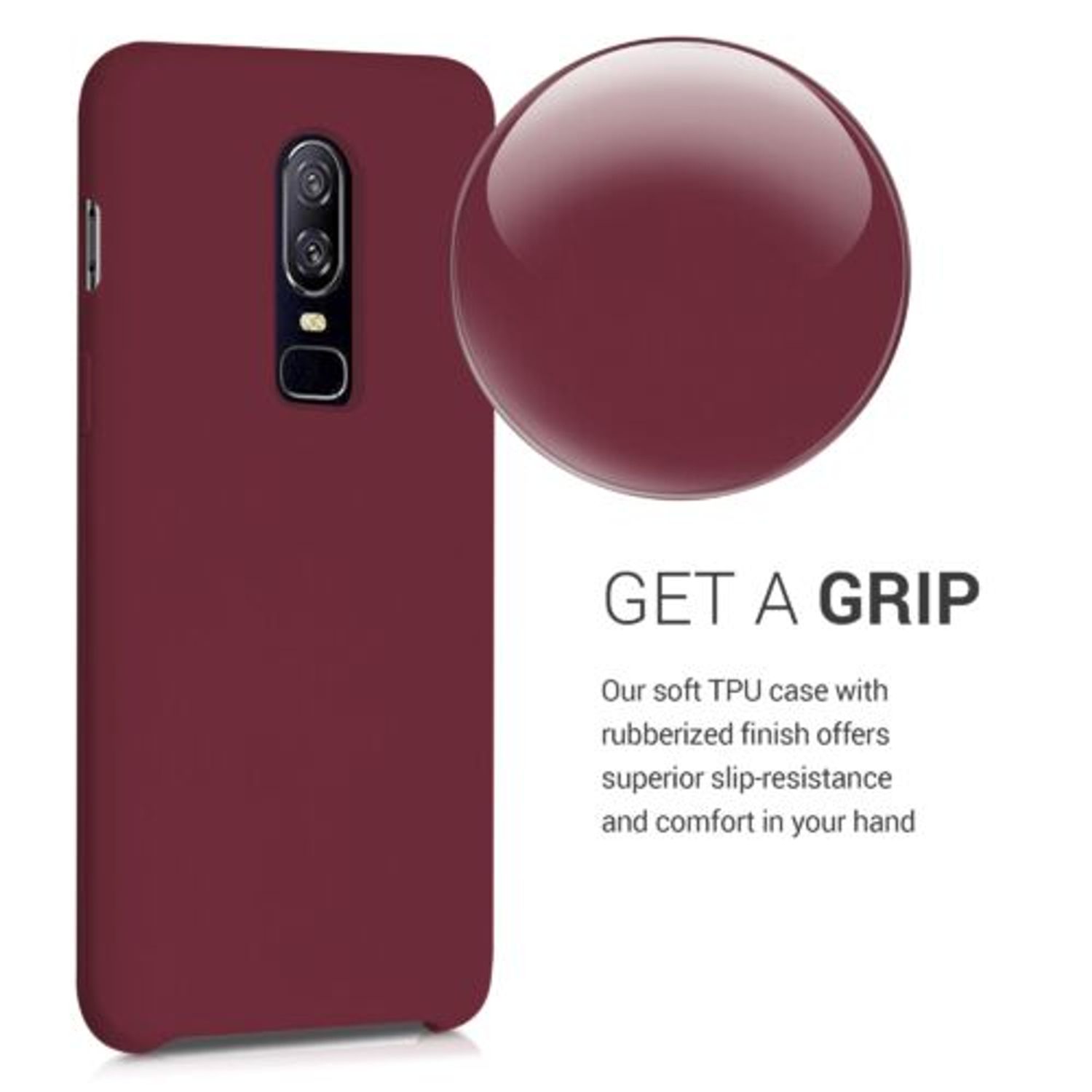 Husa pentru OnePlus 6, Silicon, Violet, 46122.209 fotografia produsului View 4 L