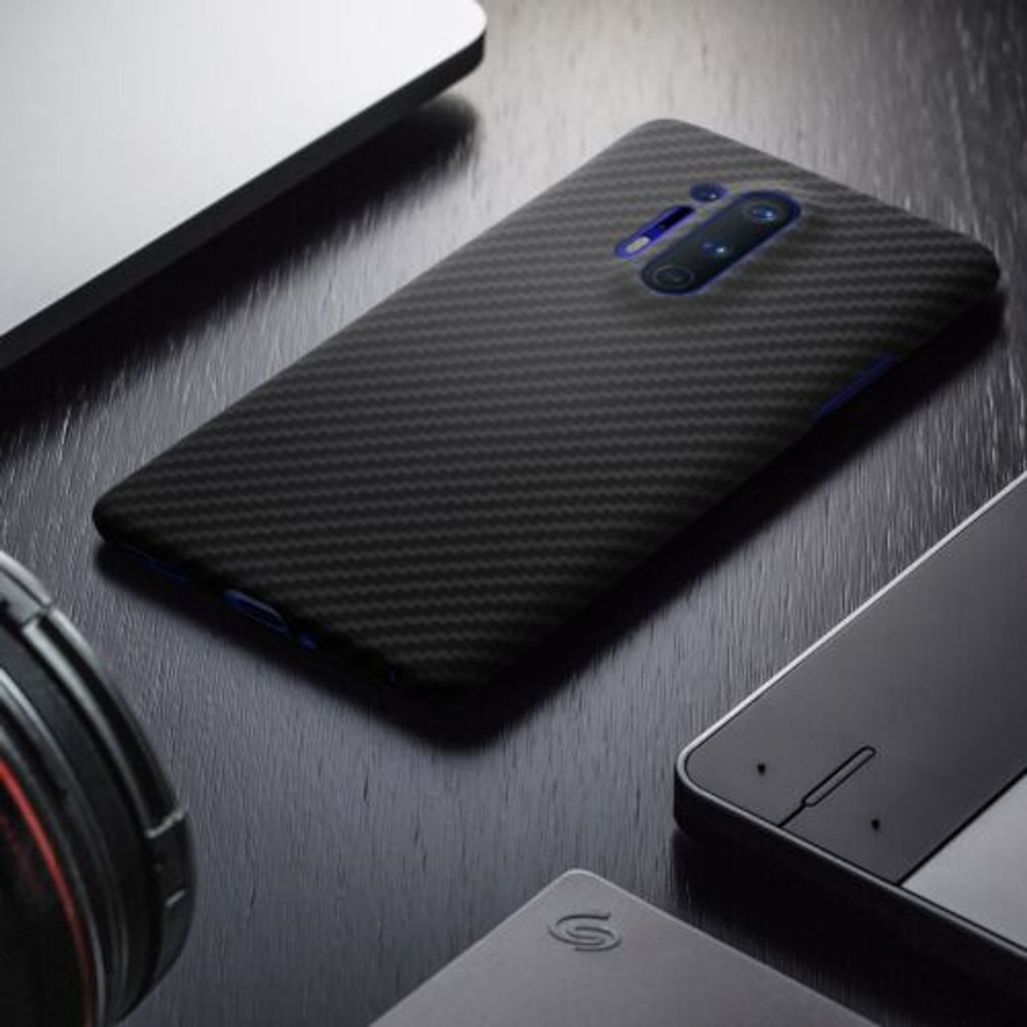 Husa pentru OnePlus 8 Pro, Aramida, Negru, 51711.47 fotografia produsului View 3 L