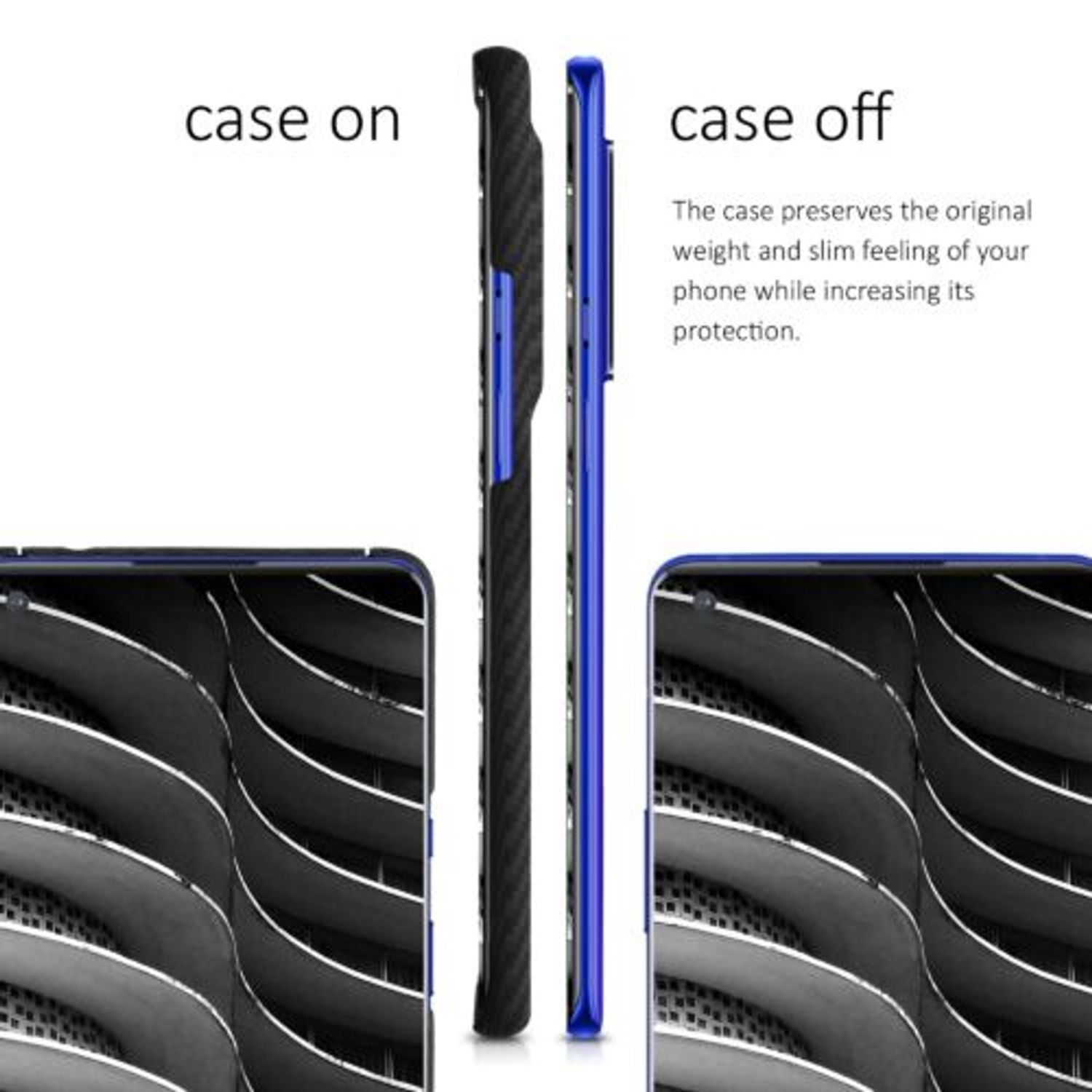 Husa pentru OnePlus 8 Pro, Aramida, Negru, 51711.47 fotografia produsului View 5 L