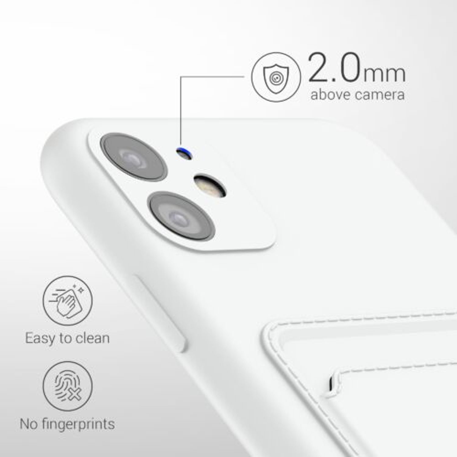 Husa pentru Apple iPhone 11, Silicon, Alb, 55114.02, Kwmobile fotografia produsului View 4 L