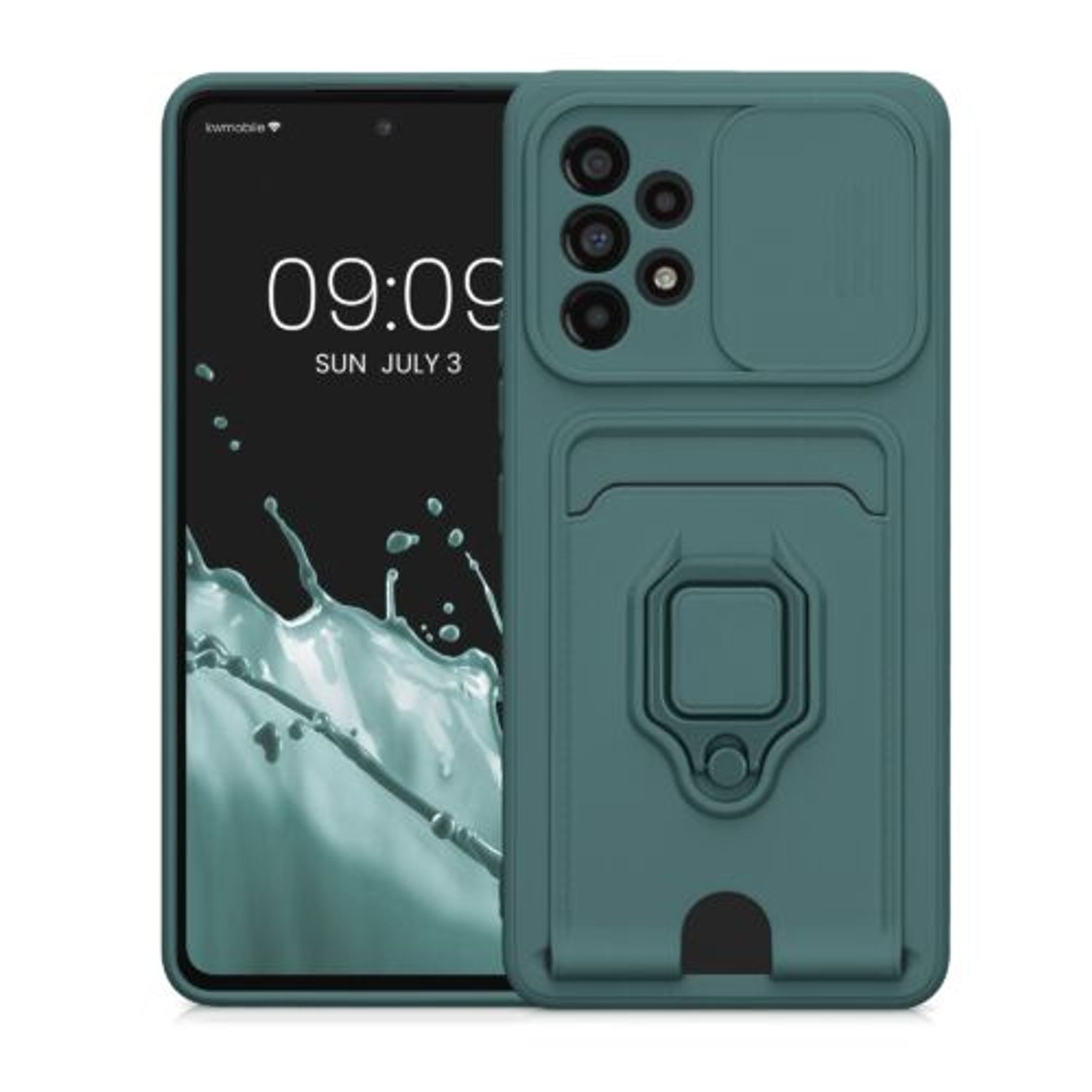 Husa Kwmobile pentru Samsung Galaxy A53 5G, Silicon, Verde, 58577.169 fotografia produsului