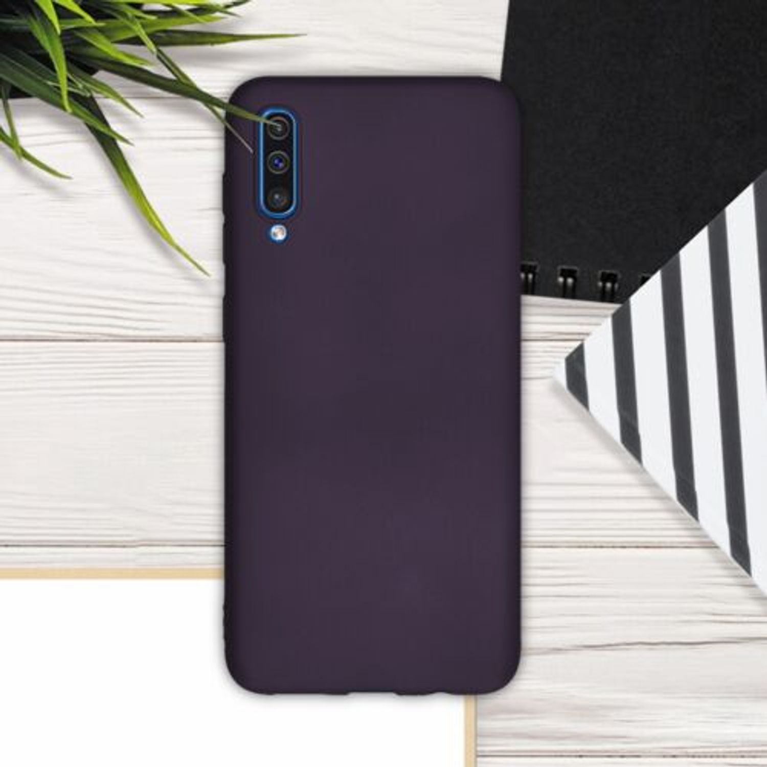 Husa pentru Samsung Galaxy A50, Silicon, Mov, 48056.115 fotografia produsului View 3 L