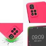 Husa Kwmobile pentru Xiaomi Redmi Note 11 Pro Plus 5G, Silicon, Roz, 58097.77 fotografia produsului View 7 S