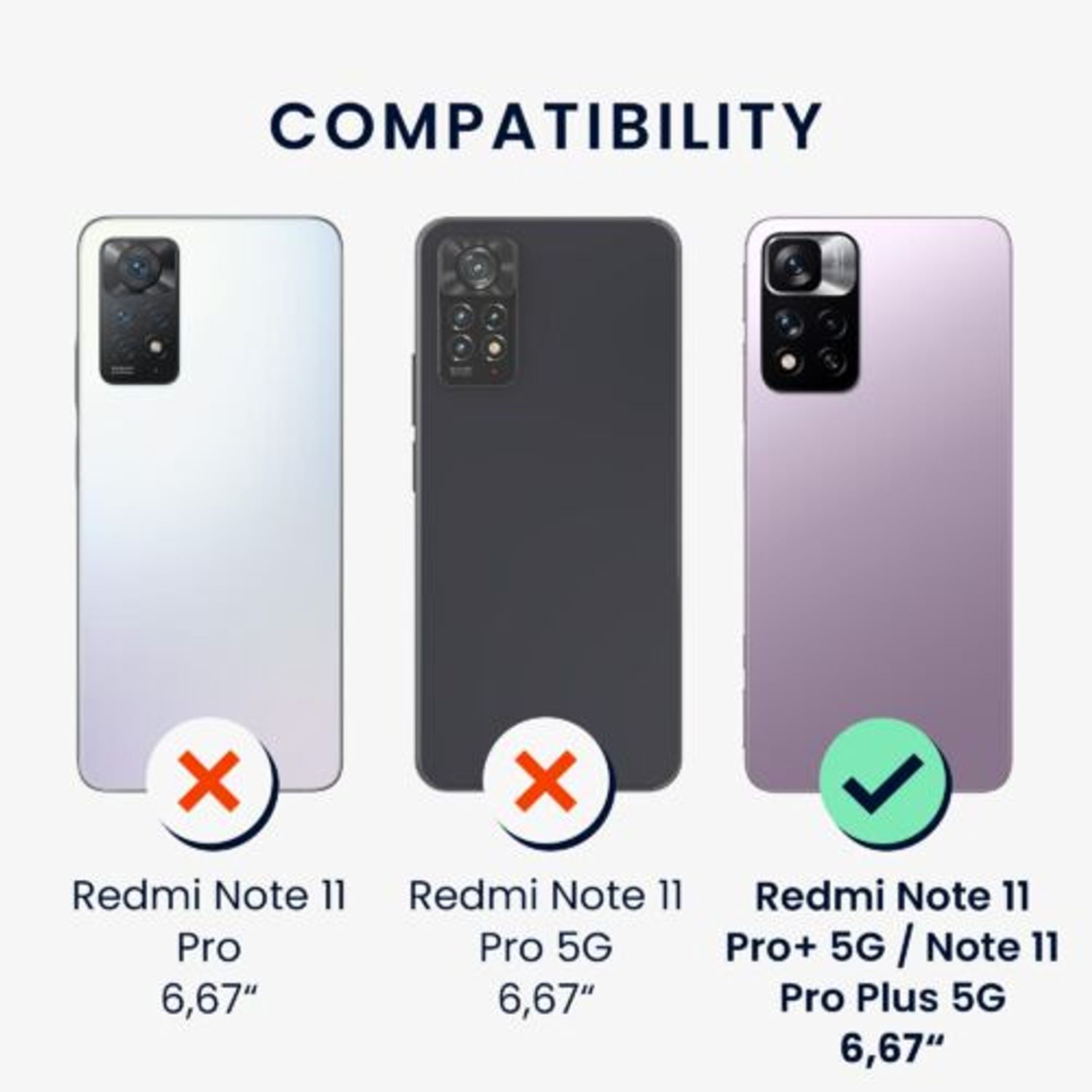 Husa Kwmobile pentru Xiaomi Redmi Note 11 Pro Plus 5G, Silicon, Roz, 58097.77 fotografia produsului View 5 L