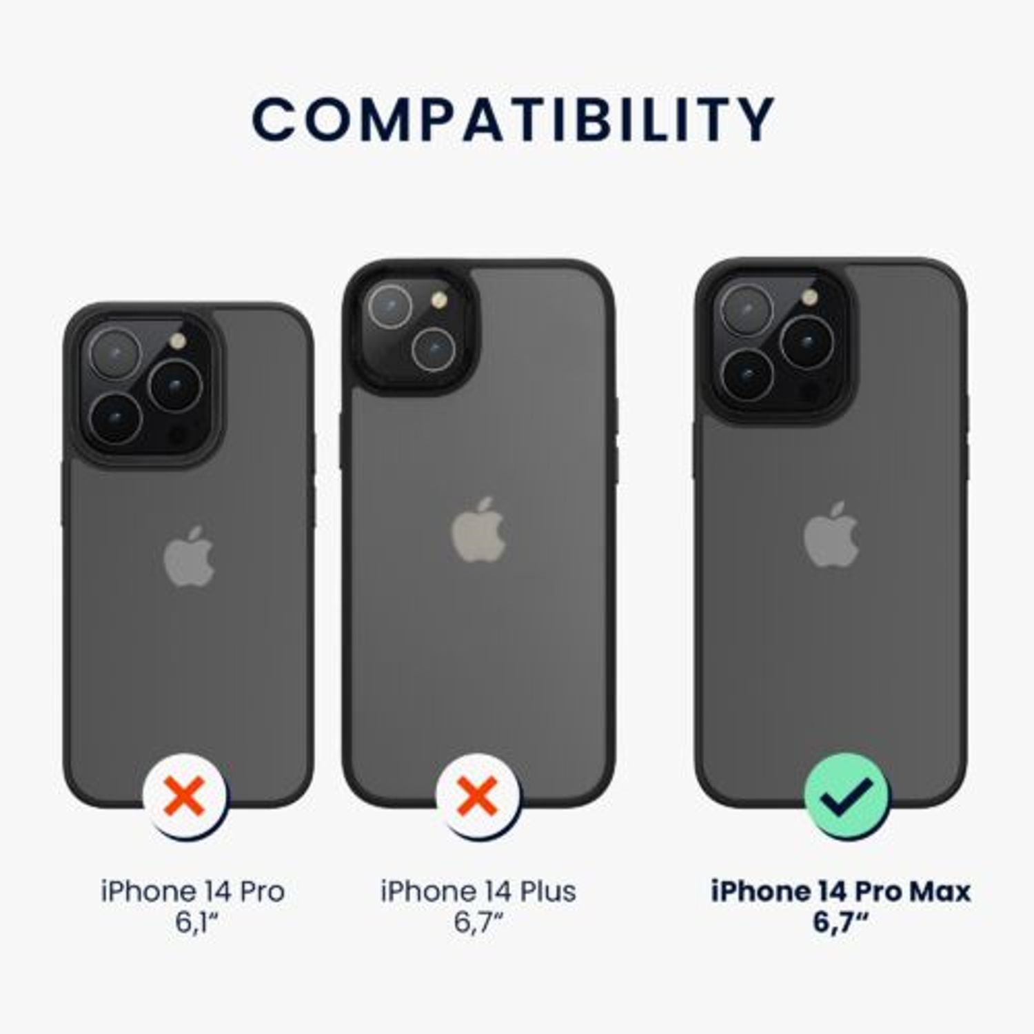 Husa Kwmobile pentru Apple iPhone 14 Pro Max, Silicon, Negru, 59092.01 fotografia produsului View 2 L