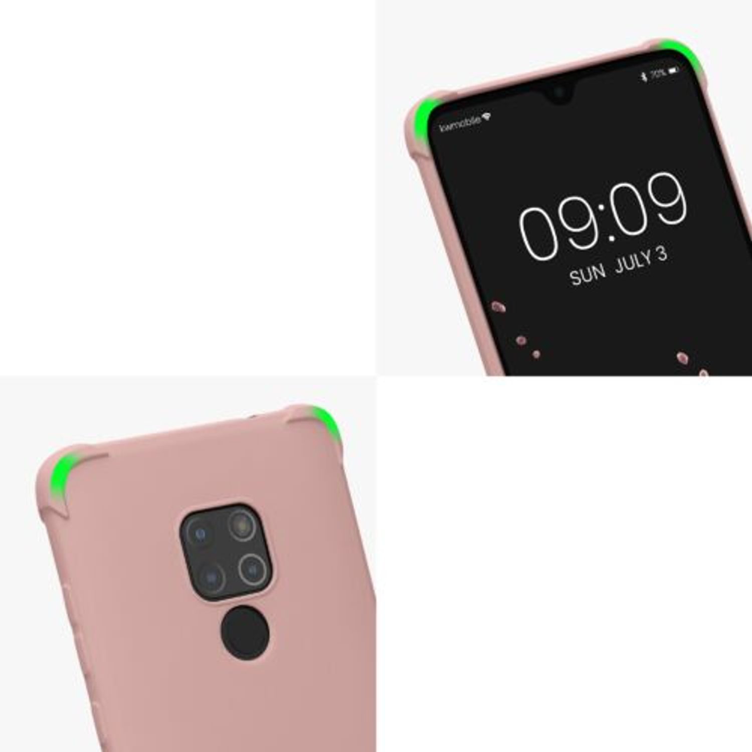 Husa Kwmobile pentru Huawei Mate 20, Silicon, Roz, 59006.154 fotografia produsului View 2 L