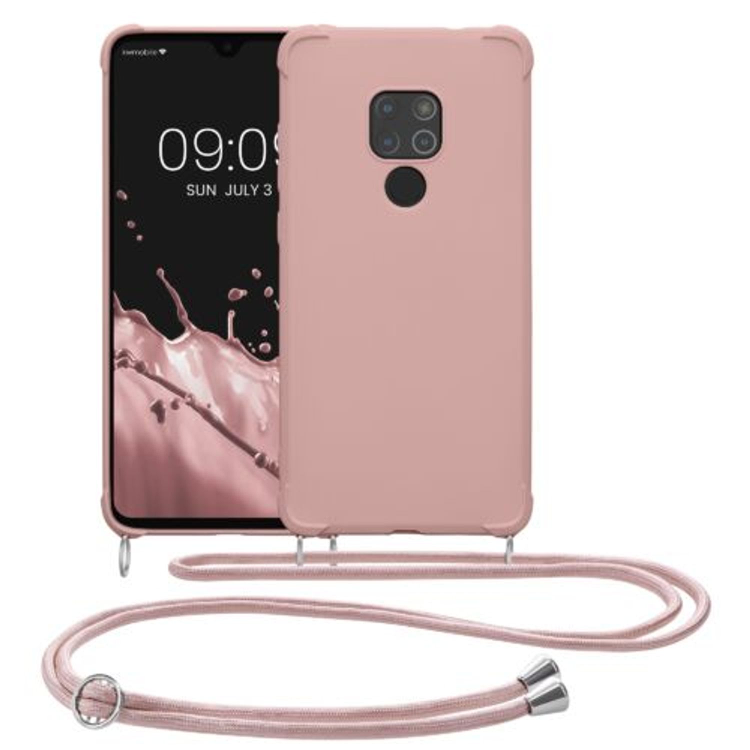 Husa Kwmobile pentru Huawei Mate 20, Silicon, Roz, 59006.154 fotografia produsului