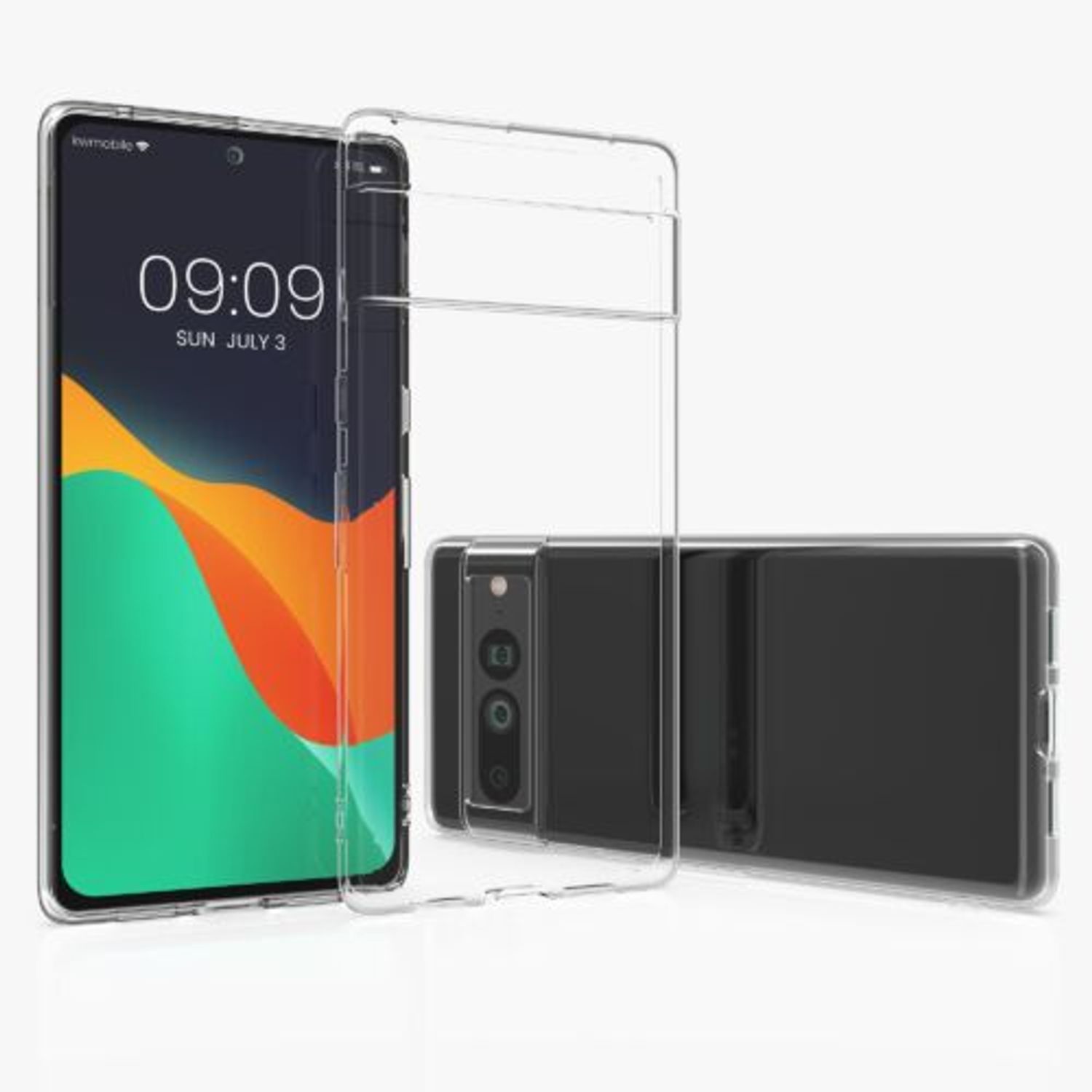 Husa Kwmobile pentru Google Pixel 7 Pro, Silicon, Transparent, 59087.03 fotografia produsului View 3 L
