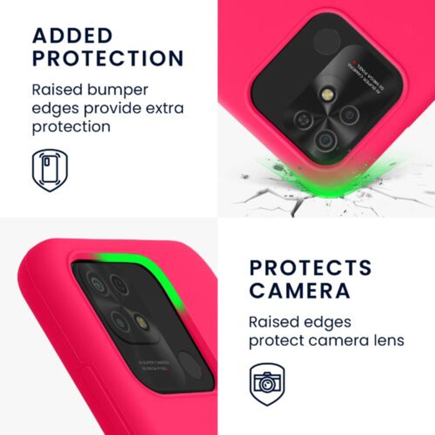 Husa Kwmobile pentru Xiaomi Redmi 10C, Silicon, Roz, 59230.77 fotografia produsului View 3 L
