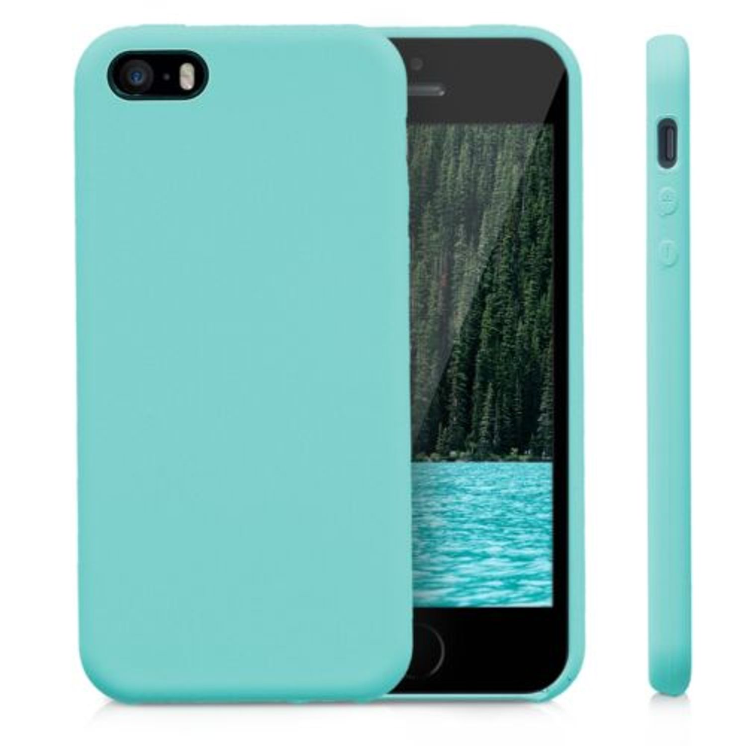 Husa pentru Apple iPhone 5/iPhone 5s/iPhone SE, Silicon, Verde, 42766.71 fotografia produsului View 2 L