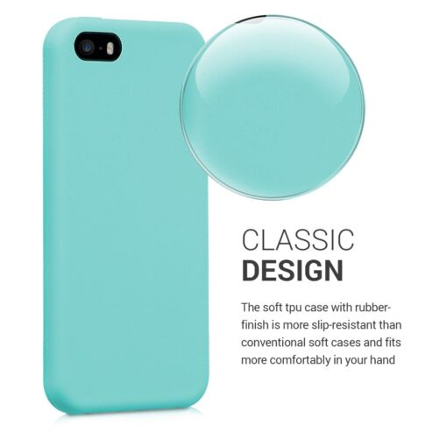 Husa pentru Apple iPhone 5/iPhone 5s/iPhone SE, Silicon, Verde, 42766.71 fotografia produsului View 4 L