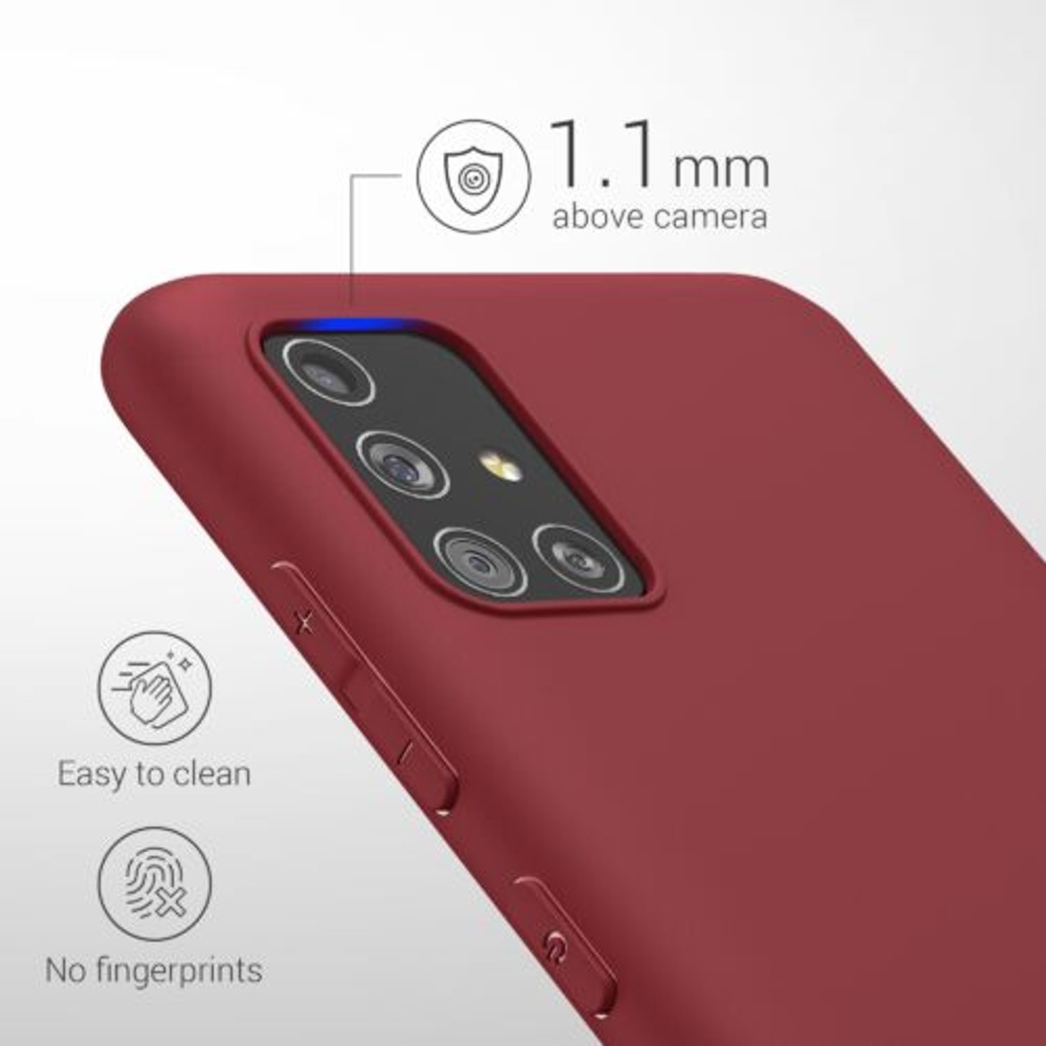 Husa pentru Samsung Galaxy A51, Silicon, Violet, 51196.209 fotografia produsului View 4 L