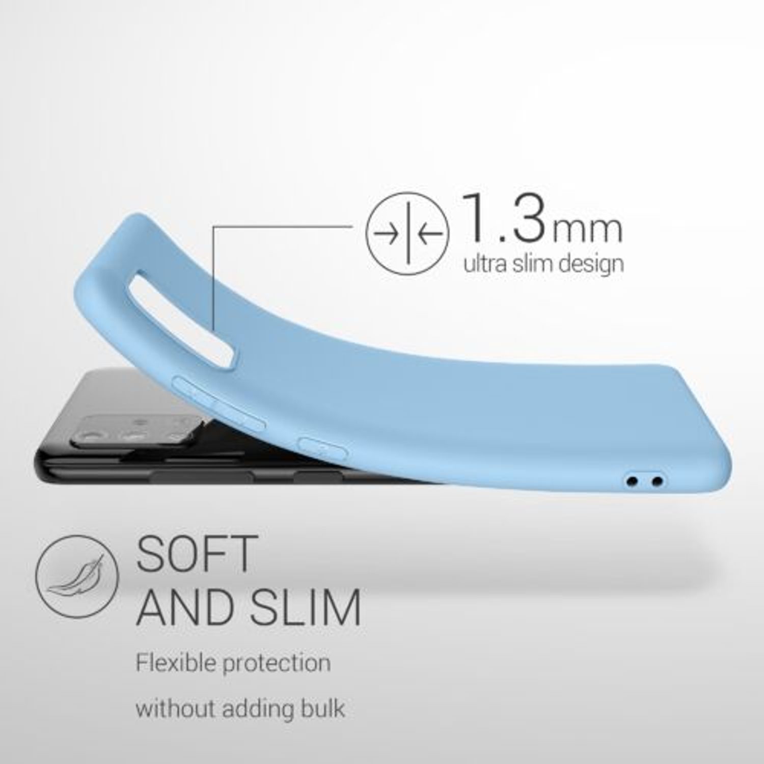 Husa pentru Samsung Galaxy A51, Silicon, Albastru, 51196.161 fotografia produsului View 3 L