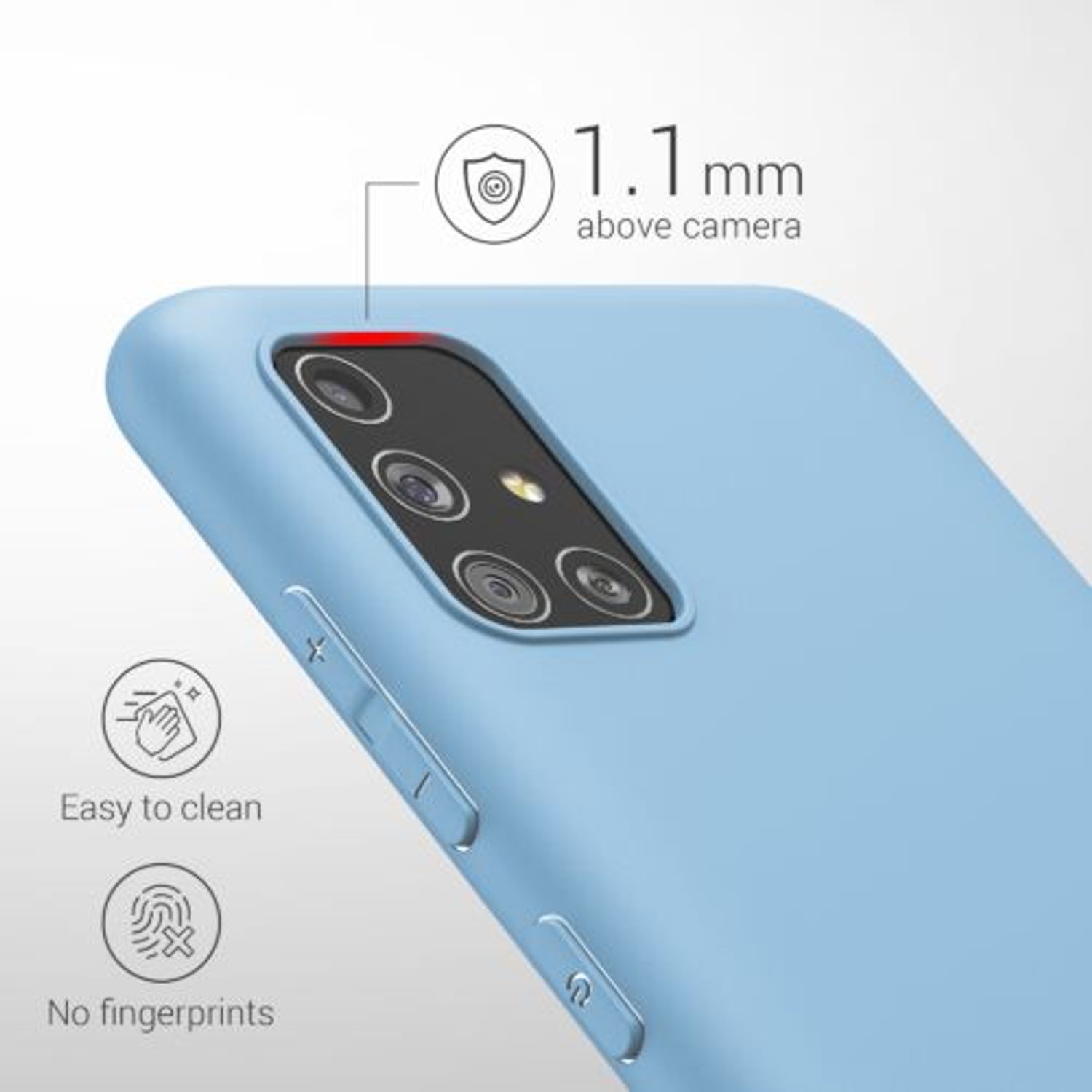 Husa pentru Samsung Galaxy A51, Silicon, Albastru, 51196.161 fotografia produsului View 4 L