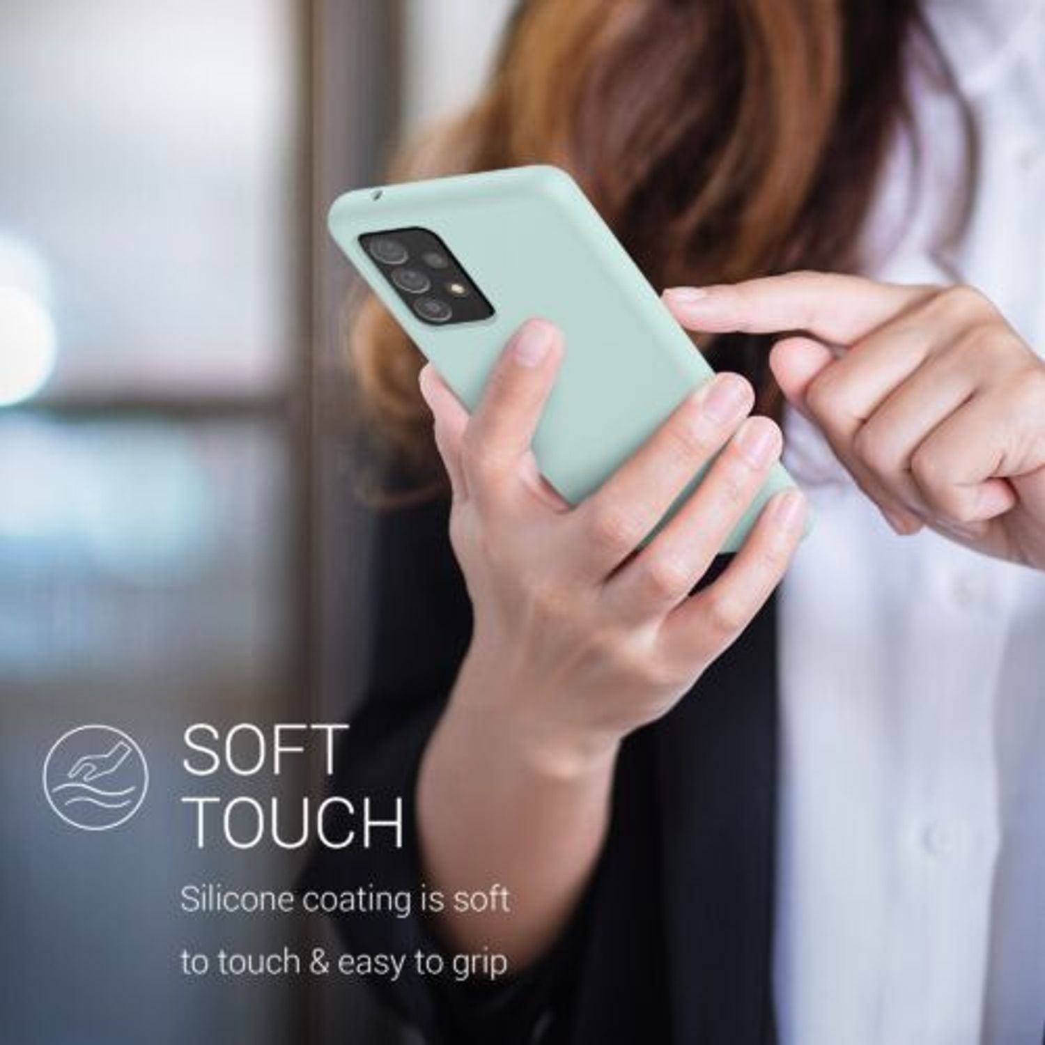 Husa pentru Samsung Galaxy A52, Silicon, Verde, 54347.200 fotografia produsului View 4 L