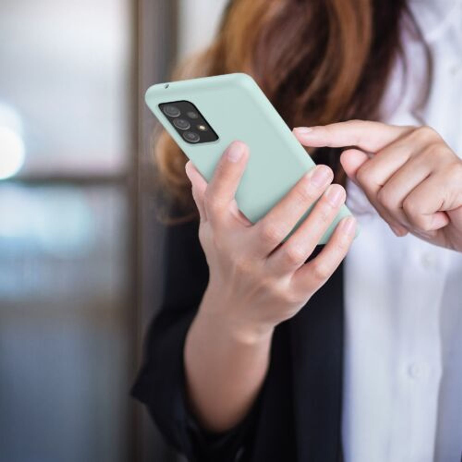 Husa pentru Samsung Galaxy A52, Silicon, Verde, 54347.200 fotografia produsului View 8 L
