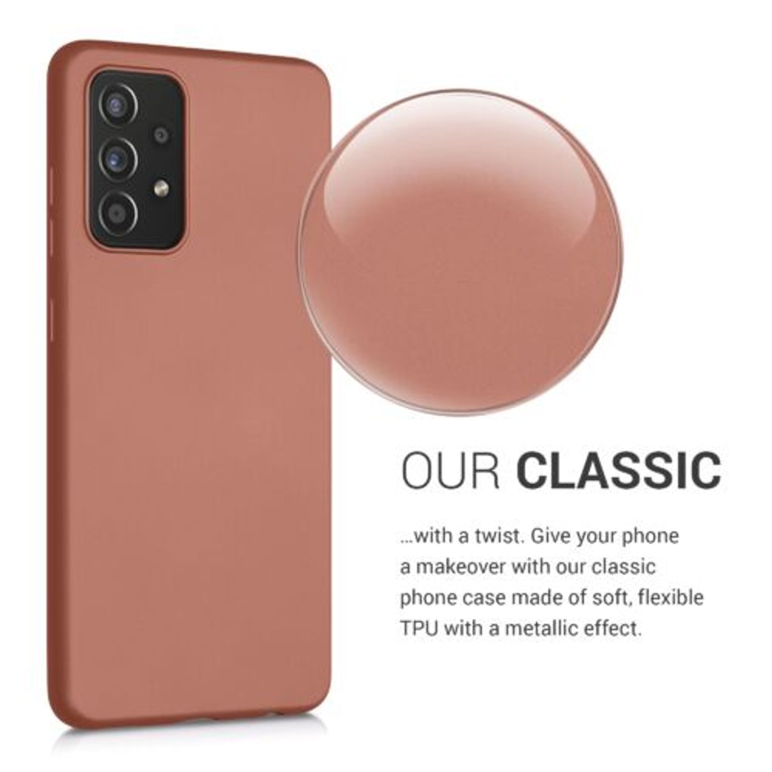 Husa pentru Samsung Galaxy A52, Silicon, Maro, 54351.211 fotografia produsului View 8 L