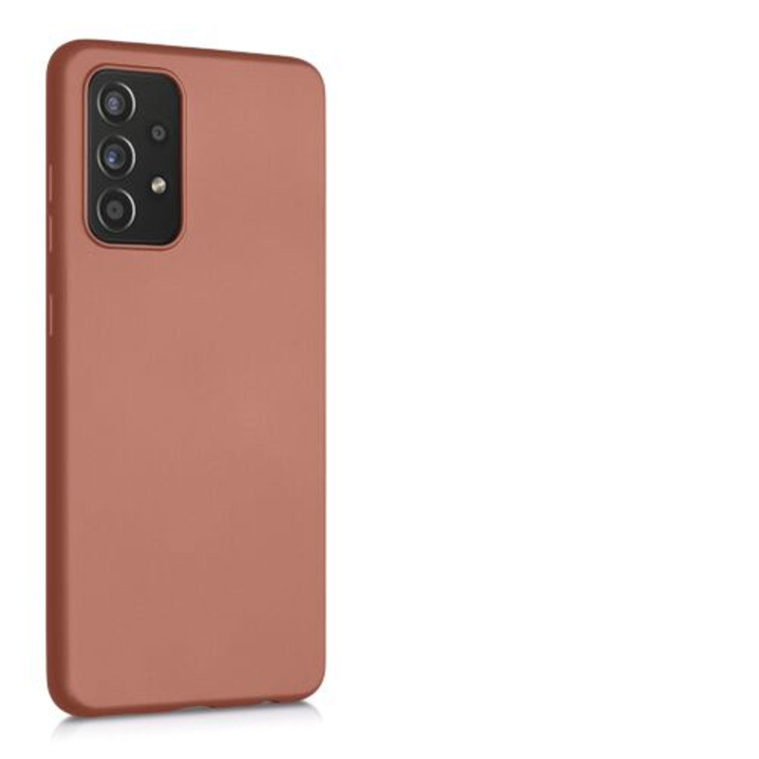 Husa pentru Samsung Galaxy A52, Silicon, Maro, 54351.211 fotografia produsului View 5 L