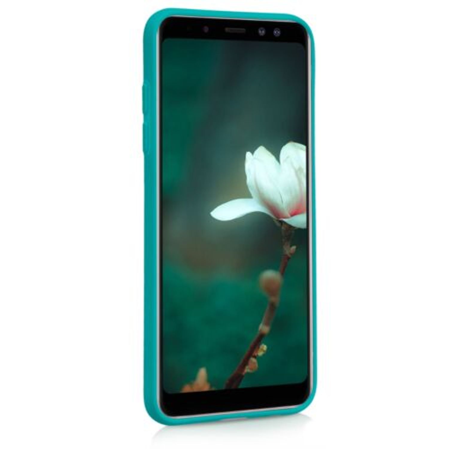Husa pentru Samsung Galaxy A6 (2018), Silicon, Albastru, 45247.57 fotografia produsului View 3 L