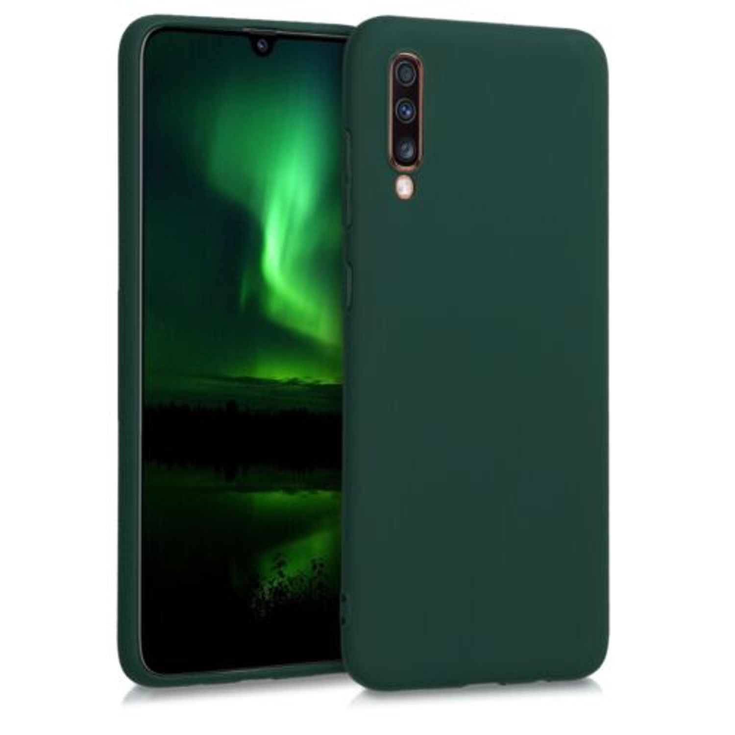 Husa pentru Samsung Galaxy A70, Silicon, Verde, 48427.169 fotografia produsului