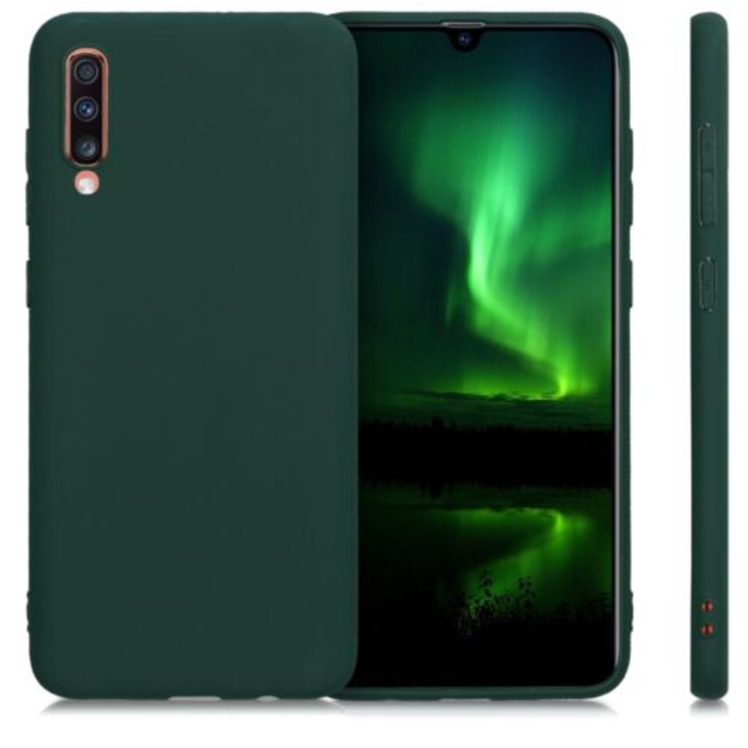 Husa pentru Samsung Galaxy A70, Silicon, Verde, 48427.169 fotografia produsului View 2 L