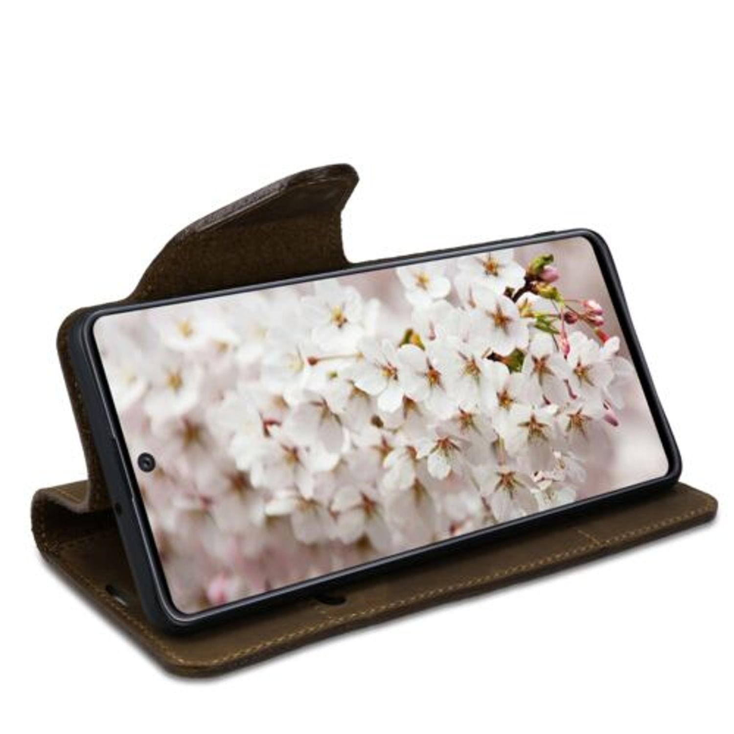 Husa pentru Samsung Galaxy A71, Piele naturala, Maro, 51779.01 fotografia produsului View 9 L