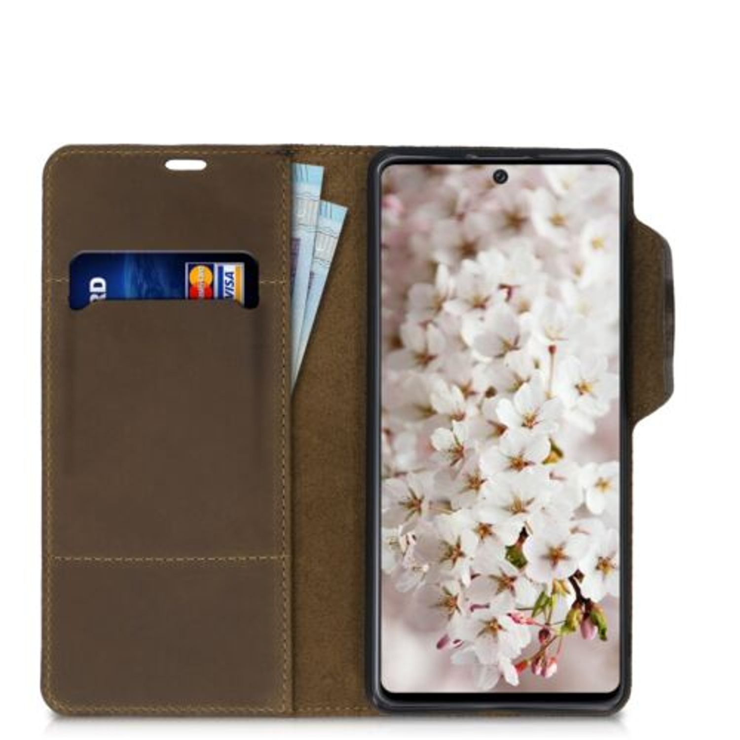 Husa pentru Samsung Galaxy A71, Piele naturala, Maro, 51779.01 fotografia produsului View 10 L