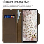 Husa pentru Samsung Galaxy A71, Piele naturala, Maro, 51779.01 fotografia produsului View 5 S