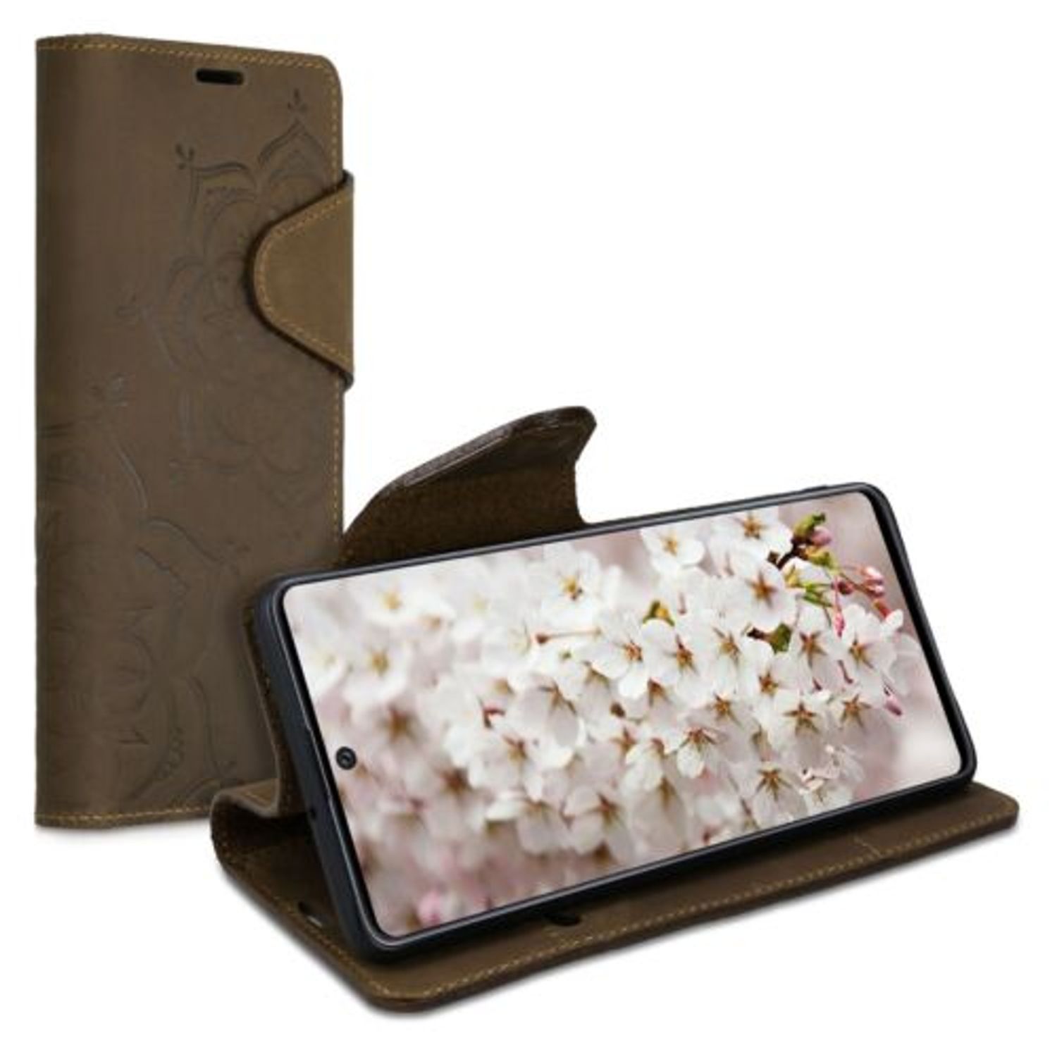 Husa pentru Samsung Galaxy A71, Piele naturala, Maro, 51779.01 fotografia produsului View 2 L
