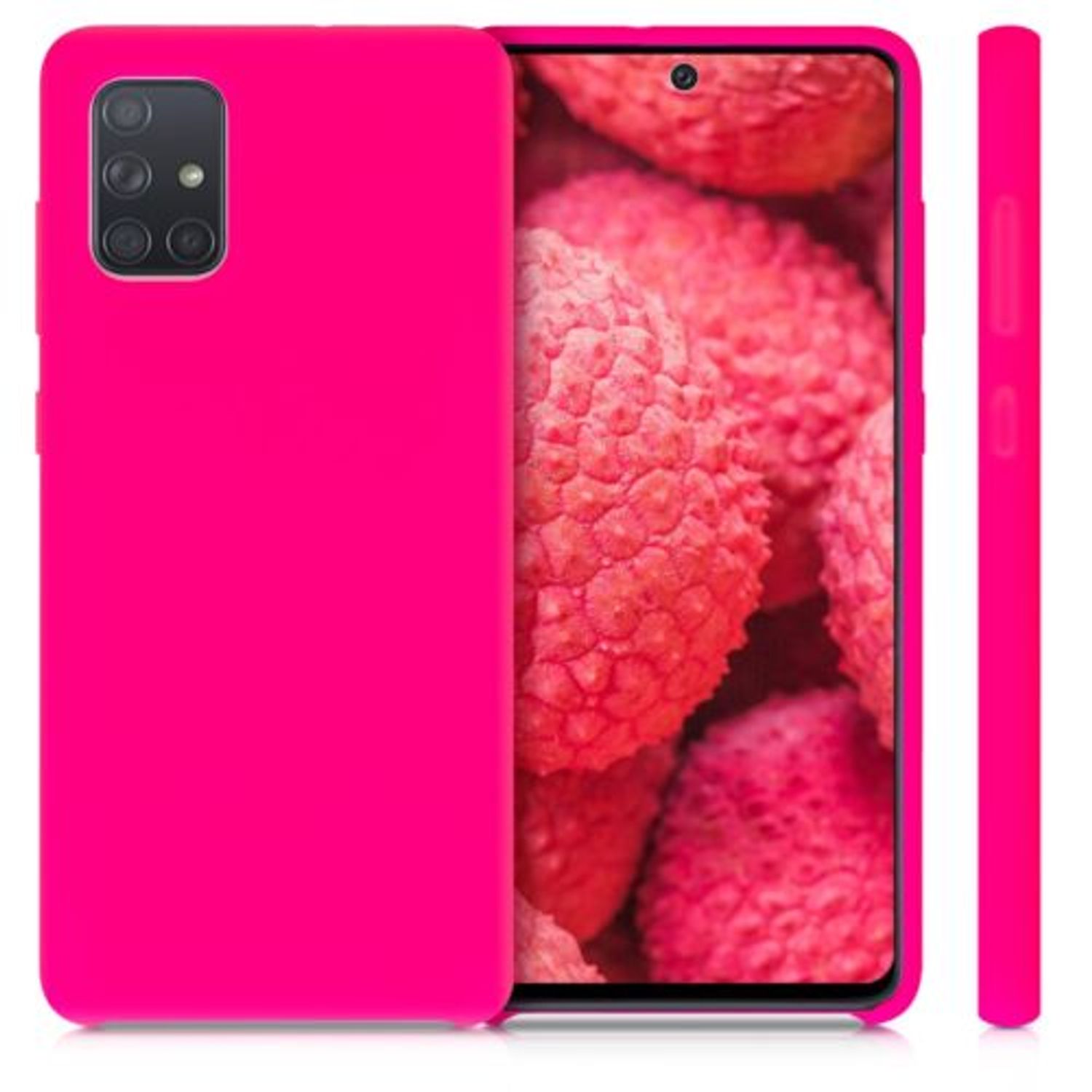 Husa pentru Samsung Galaxy A71, Silicon, Roz, 51209.77 fotografia produsului View 2 L