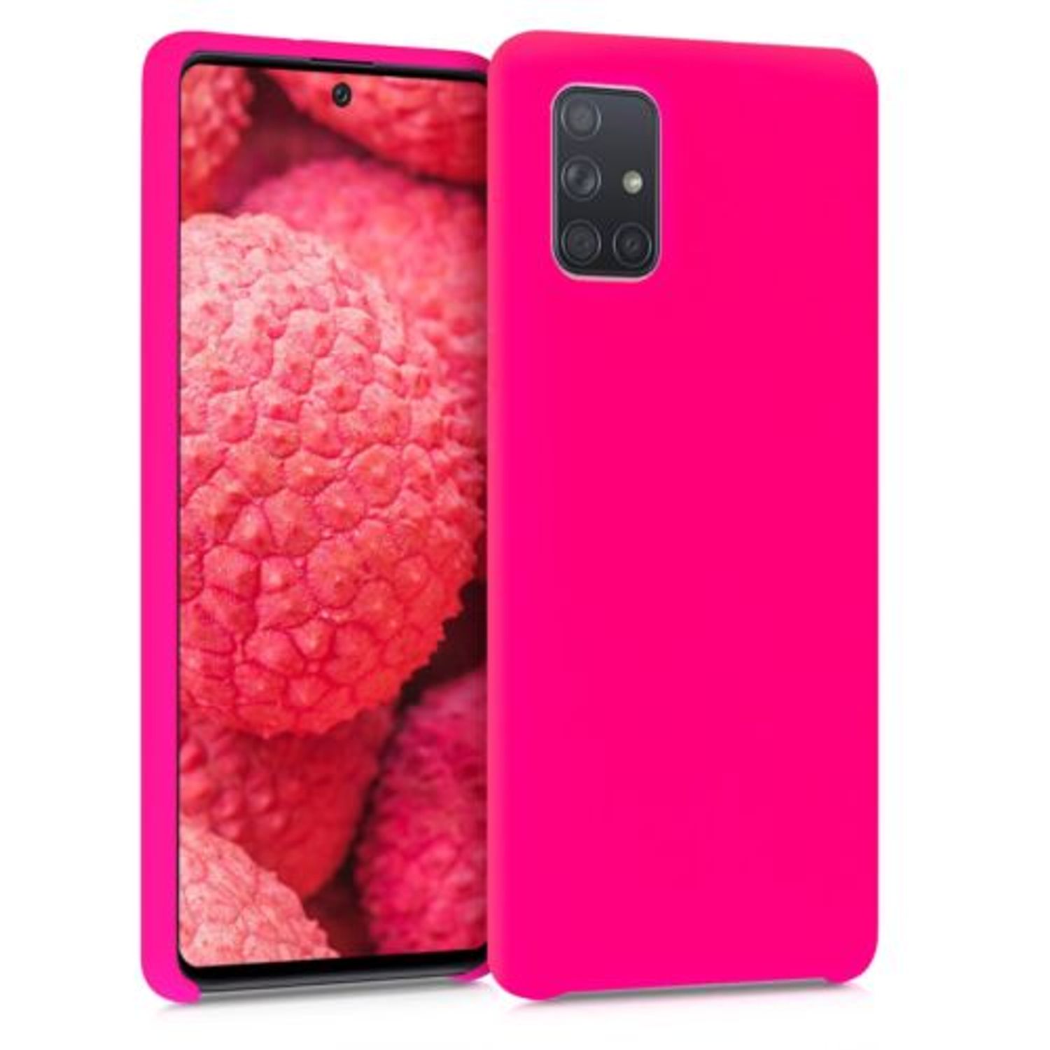 Husa pentru Samsung Galaxy A71, Silicon, Roz, 51209.77 fotografia produsului