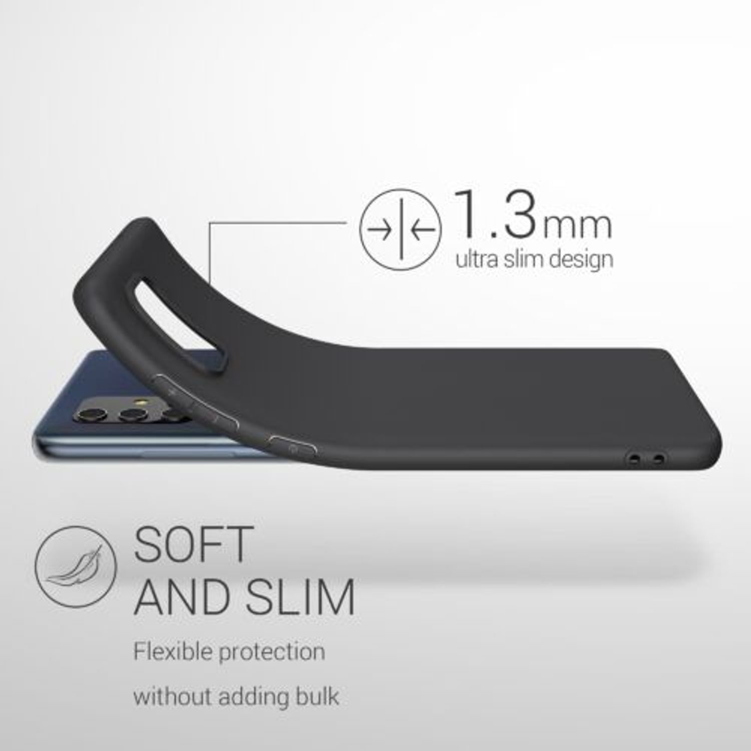 Husa pentru Samsung Galaxy A71, Silicon, Negru, 51208.47 fotografia produsului View 4 L