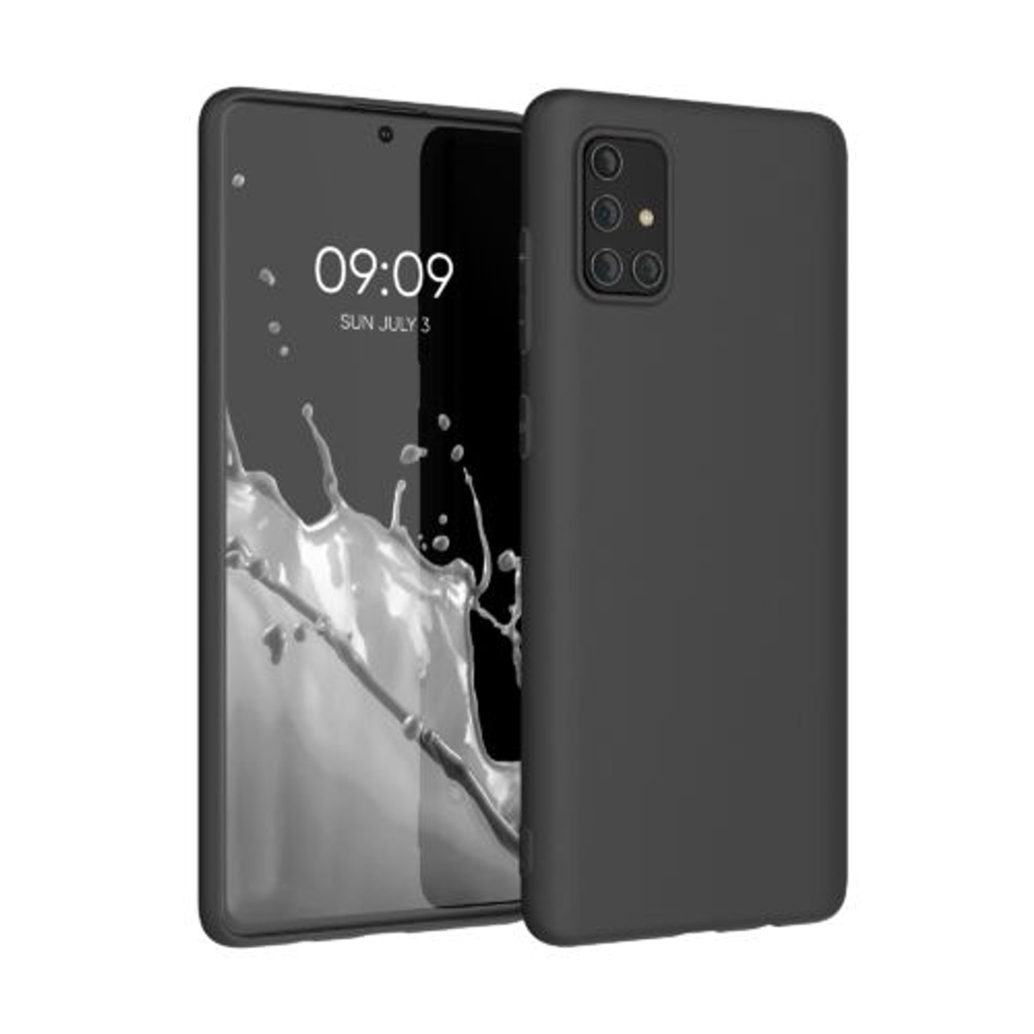 Husa pentru Samsung Galaxy A71, Silicon, Negru, 51208.47 fotografia produsului
